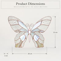 Suspensions de fenêtre en verre teinté faites à la main, style Art Déco, motif papillon, insectes volants, fleurs, jardin de rêve, décoration de maison, cadeau