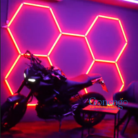 Super Bright Diy Assemblé 12V Hexagone Rgb Économie D'énergie Led Stage Light pour Discothèque Boutique