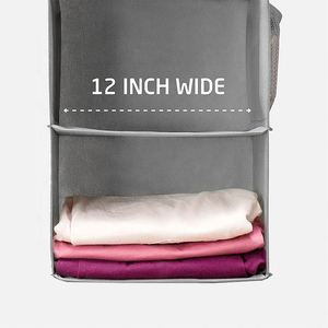 5 <b>Shelf</b> Hanging Closet Organizer Space Saver, Roomy Breathable Hanging <b>Shelves</b> With (6) Side Accessories Pockets - Product Image 5