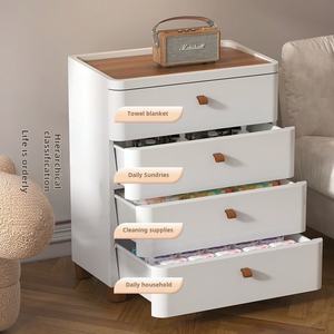 Boîte de rangement en plastique <span class=keywords><strong>à</strong></span> 3 niveaux de 18 pouces, type tiroir, commode pour la maison, armoire de rangement murale - Product Image 5