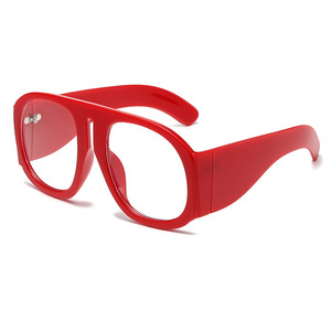 Fashion Lady Decorative Mirror Fashion Street <b>Photo</b> Personality Color Matching <b>Large</b> <b>Frame</b> Flat Glasses - Product Image 5