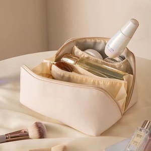 Factory Custom <b>Travel</b> Cosmetic <b>Bags</b> PU Leather Portable Makeup <b>Bag</b> <b>Toiletry</b> Pouch Skincare <b>Bag</b> for Washing Beauty - Product Image 3