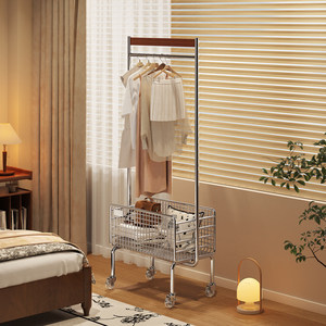 <span class=keywords><strong>Porte</strong></span>-<span class=keywords><strong>manteau</strong></span> sur roulettes en acier inoxydable, <span class=keywords><strong>design</strong></span> nordique, mobilier de maison pour chambre à coucher, pour ranger vêtements et sacs - Product Image 1