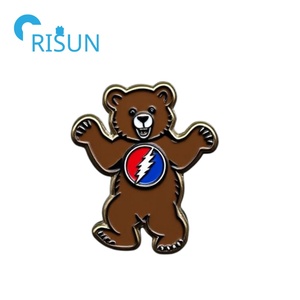 Fabricación personalizada Metal Grateful Dead Hat Pins Broche Roba tu cara Logo Solapa Pin Grateful Dead <span class=keywords><strong>Bolt</strong></span> Logo Pins Insignias - Product Image 5