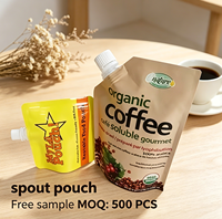 Pochette Doypack personnalisée imprimée de qualité alimentaire avec bec verseur pour emballage de jus et de boissons liquides, anti-fuite, avec bouchon à vis