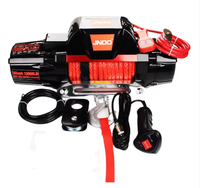 Treuil électrique 12V haute durabilité 12000 lbs avec corde en nylon, hauteur de levage 25m, commande combinée pour 4x4 SUV/ATV/UTV Jeep