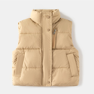 Gilet d'hiver décontracté pour garçons 2026, nouveau style coréen, <span class=keywords><strong>veste</strong></span> <span class=keywords><strong>sans</strong></span> <span class=keywords><strong>manches</strong></span> à fermeture éclair pour enfants, manteau en coton épais, <span class=keywords><strong>veste</strong></span> épaisse - Product Image 1
