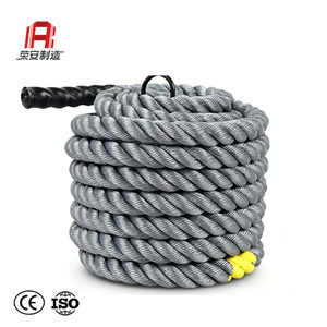 Corde de combat Rongan à 3 points de fixation, tête métallique, polyester haute résistance, corde d'entraînement professionnelle pour salle de sport, corde lestée pour entraînement de conditionnement physique - Product Image 2