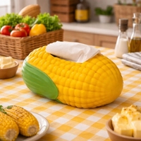 Simulierte Mais-Taschentuchbox für Maiskolben-Grillen als Kreatives Geschenk und Foto-Requisite Papierbox zum Herausnehmen des Inhalts.
