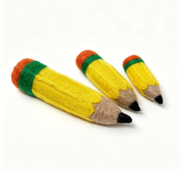 Jouet pour chat en feutre de laine fait main en forme de crayon, jouet à mâcher amusant pour animaux de compagnie, jouet interactif en feutre doux pour chaton