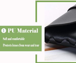 กล่องใส่แว่นตาหนังทอแบบใหม่ โลโก้ปรับแต่งได้ เป็นมิตรกับสิ่งแวดล้อม แฟชั่น ทันสมัย พร้อมหัวเข็มขัด PVC สีดำ กระเป๋านิ่มใส่แว่นกันแดด ขายส่ง - Product Image 3