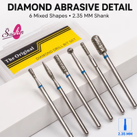 Tête de meulage anti-peau morte, ensemble de tête de meulage de vernis à ongles en diamant pour enlever les ongles