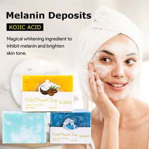 Barra de jabón de cúrcuma Natural orgánica de curcumina para aclarar la piel jabón hecho a mano baño blanqueamiento punto acné eliminar jabón de cúrcuma - Product Image 5