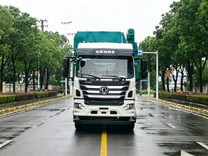รถบรรทุกจ่ายอาหารสัตว์ 8*4 แบบบรรทุกเองได้ รถบรรทุกถังอาหารสัตว์ขนาดใหญ่ รถบรรทุกอาหารสัตว์ปริมาณมาก ใช้สำหรับขนส่งธัญพืช - Product Image 3