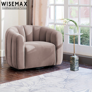 WISEMAX – <span class=keywords><strong>fauteuil</strong></span> <span class=keywords><strong>pivotant</strong></span> en velours pour la maison, tissu de luxe, chaises de salon occasionnelles, moderne, italien - Product Image 5