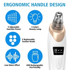5 Head Pore Cleanser Vacuum <b>Electric</b> Suction Facial Acne Remover Extractor Tool <b>Kit</b> Blackhead Remover Vacuum Instrument - Product Image 5
