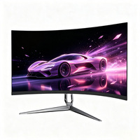 Moniteur d'ordinateur incurvé 27 pouces 2K QHD 180 Hz Noir Sans Cadre pour PC PS4 Gaming