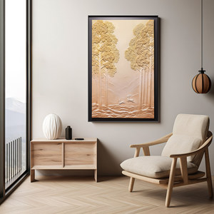 Peinture décorative moderne simple encadrée avec un <span class=keywords><strong>arbre</strong></span> <span class=keywords><strong>en</strong></span> <span class=keywords><strong>relief</strong></span> 3D, design haut de gamme pour salon, fabriqué <span class=keywords><strong>en</strong></span> Chine, modèle 36521520 - Product Image 2