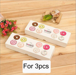 กล่องบรรจุภัณฑ์ขนมโดมัทส์ ขายส่ง 1 ชิ้น 2 ชิ้น 4 ชิ้น กล่องเบเกอรี่ เค้ก คุกกี้ โดนัท กล่องกระดาษ บรรจุภัณฑ์อาหาร - Product Image 4