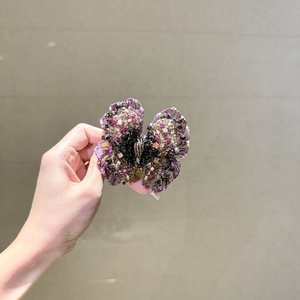 Pince à cheveux latérale série Papillon Ballet, avec perles d'imitation et pierres précieuses, design minimaliste moderne, 11 cm, pour usage quotidien, offre spéciale - Product Image 2