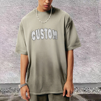 T-shirt court en coton Boxy lavé à l'acide personnalisé lourd pour hommes t-shirts Streetwear Distressted surdimensionnés pour hommes