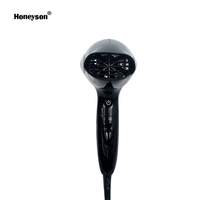 Sèche-cheveux électrique pliable professionnel Honeyson avec moteur DC 1400W - Utilisation hôtelière, doux et sans danger, multi-styles