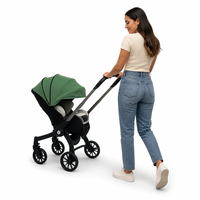 Poussette bébé pliable en alliage d'aluminium 3-en-1, design convertible, roues en mousse, légère (1 kg), haute position, charge maximale 15 kg