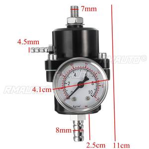 Regulador de Presión de Combustible Universal para Automóvil de 0-140 PSI con Manómetro, Regulador de Presión de Aceite Ajustable, Negro, Azul, Rojo, Plateado - Product Image 6