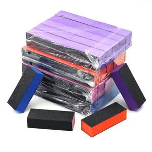 Limes à ongles en forme de <span class=keywords><strong>cube</strong></span> à 3 faces, noires, multicolores, outils de manucure pour le lustrage des ongles, le vernis gel, outil de manucure pour salon - Product Image 6