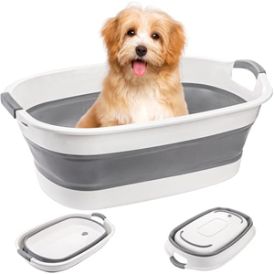 Panier à linge en plastique chaud, gain de place pour la maison, le bain, le nettoyage des vêtements, des animaux domestiques et le trempage des pieds - Product Image 1