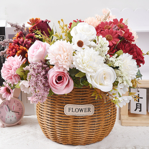 อุปกรณ์ประกอบฉากถ่ายภาพสไตล์ชนบท LUYI ดอกเดซี่ ดอกกุหลาบเปอร์เซีย ดอกไม้ประดิษฐ์ ช่อดอกไม้แบบถือ ช่อกุหลาบฟิลลิส - Product Image 3