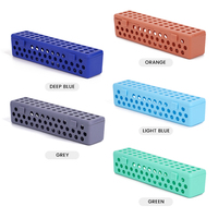 Caja de Esterilización Dental Perforada Autoclavable, Estuche de Almacenamiento de Instrumentos de Plástico Resistente a Altas Temperaturas para Fresas y Limas Endodónticas