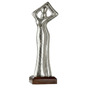 Escultura de Pared de Ciervo Hecha a Mano en Aluminio, 29 x 10 x 23 cm, Diseño Animal Moderno, Ecológica, para Decoración del Hogar u Oficina - Product Image 1