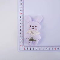 Nieuwe milieuvriendelijke non-woven vilt cartoon geborduurde opnaaibare kleine konijnen patches voor kleding DIY accessoires