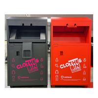 Poubelle de collecte de vêtements et chaussures en acier pour la rue, pour la collecte de vêtements et de chaussures usagés, destinée aux associations caritatives