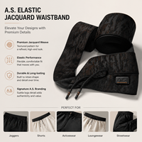 Bande élastique en polyester/nylon à motif gaufré, tissage haute densité, aspect imprimé, sécurité garantie, pour vêtements, Zhejiang