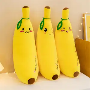 All'ingrosso peluche di peluche di Banana giocattoli di peluche di peluche animali di pezza lungo cuscino giocattolo lungo di peluche di Banana