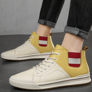 Nouvelles chaussures invisibles mi-hautes pour hommes, respirantes, antidérapantes, style britannique, tendance, en cuir véritable, été/hiver - Product Image 6