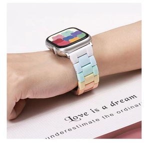 Correas de reloj acrílicas de resina a <span class=keywords><strong>precio</strong></span> de fábrica para <span class=keywords><strong>Apple</strong></span> <span class=keywords><strong>Watch</strong></span> Se, diseño colorido para bandas iWatch - Product Image 1