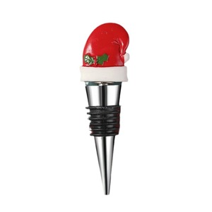 Christmas <b>Hat</b> Wine Stopper Resin Santa Design Bottle Seal For <b>Holiday</b> Gift Decor - Product Image 2