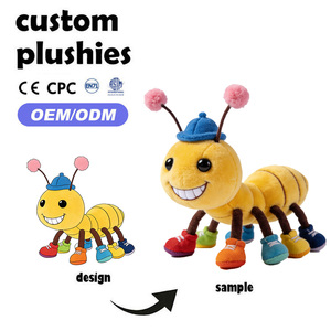 Nuovo Giocattolo in Peluche a Forma di Formica Marrone Ricamata Artigianalmente, il Tessuto Morbido <span class=keywords><strong>è</strong></span> Imbottito con Cotone PP, Servizio Personalizzato Disponibile - Product Image 3