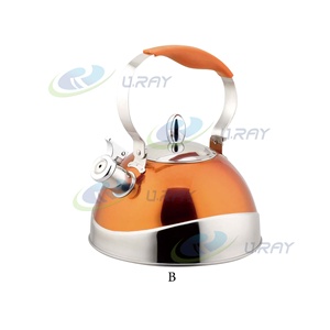 Théière en acier inoxydable 3L Bouilloire sifflante en acier avec poignée en bakélite - Product Image 5
