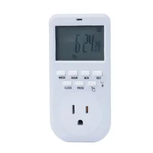 US timer Brand New Digital Lights On Timer Digital Timer On Off Plug With Socket Standard Grounding Residential