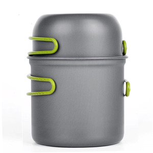 Ensemble de casseroles d'extérieur Ustensiles de cuisine de camping en alliage d'aluminium Vaisselle de camp Ensemble de casseroles Bouilloire Poêle à frire Marmite - Product Image 3