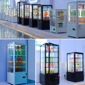 Refrigerador de exhibición de bebidas de vidrio completo Refrigerador de exhibición de vitrinas frías verticales para tienda - Product Image 1