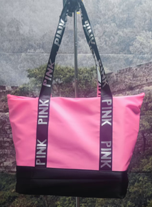Tas Tote Wanita Nylon Pink Grosir, Kapasitas Besar, Tas Tote Wanita Pink Tahan Air, Tas Belanja Reusable untuk Wanita - Product Image 2