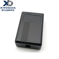 Boîtier électronique rectangulaire en plastique ABS noir moulé par injection avec ouverture de port pour module de circuit de contrôleur PCB