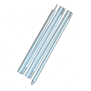 <b>Tent</b> Poles Aluminum Alloy 5 Sections 200Cm High Strength with Plastic Base for Tarpaulin <b>Canopy</b> Shelter - Product Image 1