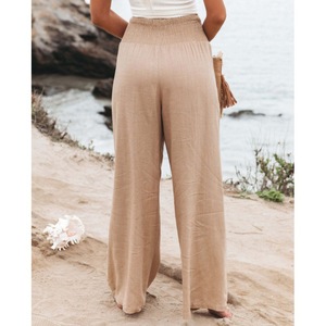 Pantaloni in Cotone e <span class=keywords><strong>Lino</strong></span> per <span class=keywords><strong>Donna</strong></span>, Larghi e Casual, Tinta Unita, Taglie Forti, Pantaloni Estivi da <span class=keywords><strong>Donna</strong></span> - Product Image 5