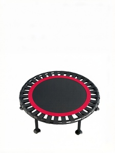 Mini <span class=keywords><strong>trampoline</strong></span> pliable, durable, écologique, pour enfants et adultes, avec main courante réglable, bandes élastiques silencieuses, pieds à ventouses, capacité de charge de <span class=keywords><strong>300</strong></span> lb - Product Image 2
